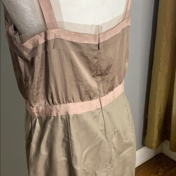 Ann Taylor Loft Tan Textured Lace Dress 12 - Picture 6 of 8